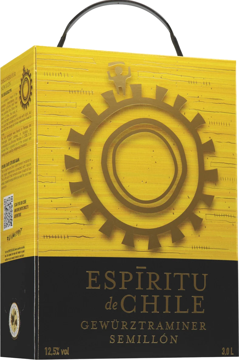 Espíritu de Chile Gewürztraminer Semillon hanapakkaus